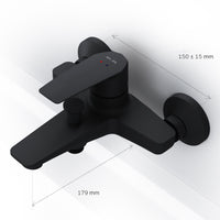 FGA10022 Wannenarmatur Gem Mischbatterie Badewanne Wasserhahn Bad, Schwarz ampm-store.de