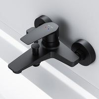 FGA10022 Wannenarmatur Gem Mischbatterie Badewanne Wasserhahn Bad, Schwarz ampm-store.de