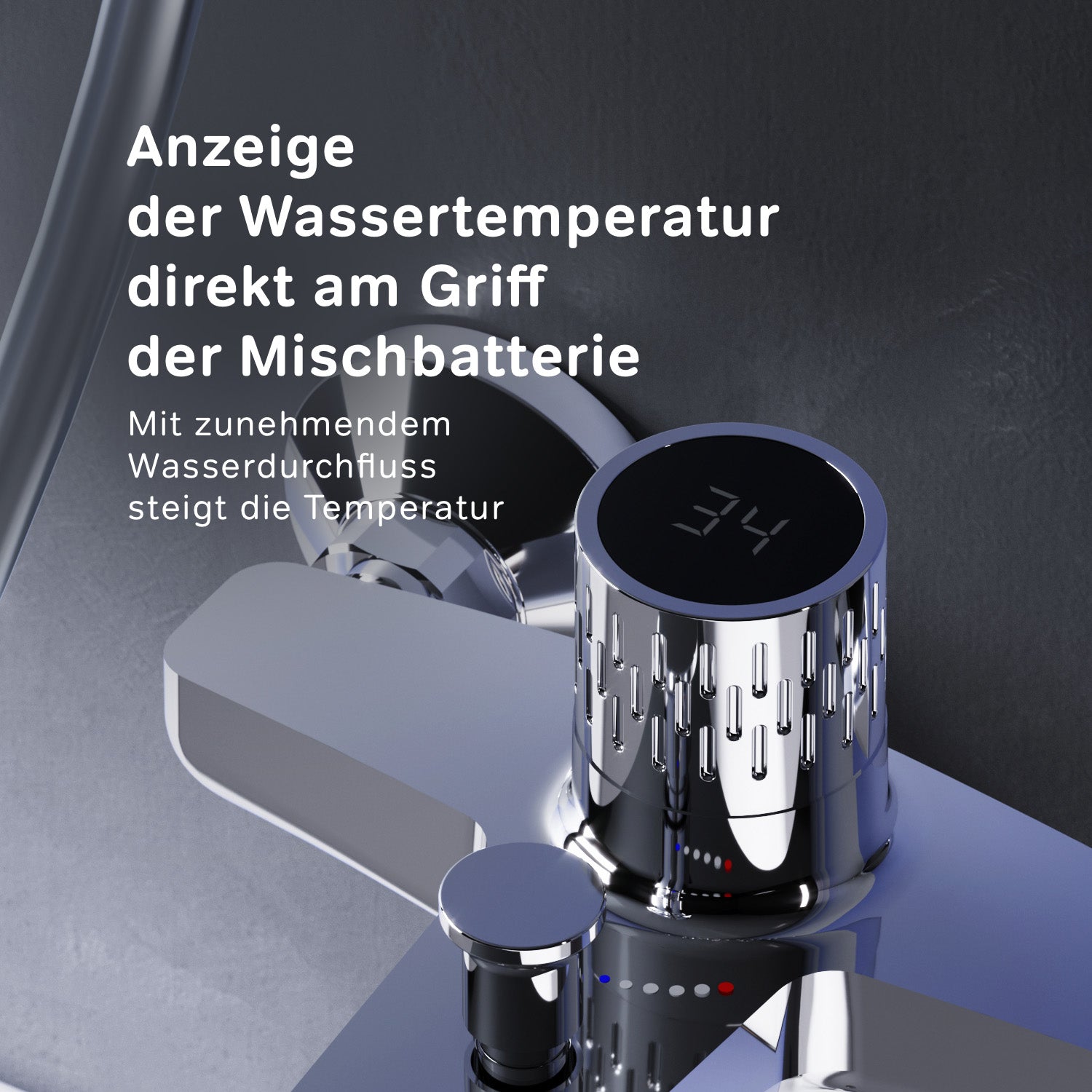 FGA10400 Wannenarmatur Gem Mischbatterie mit Wassertemperatur Indikator ampm-store.de