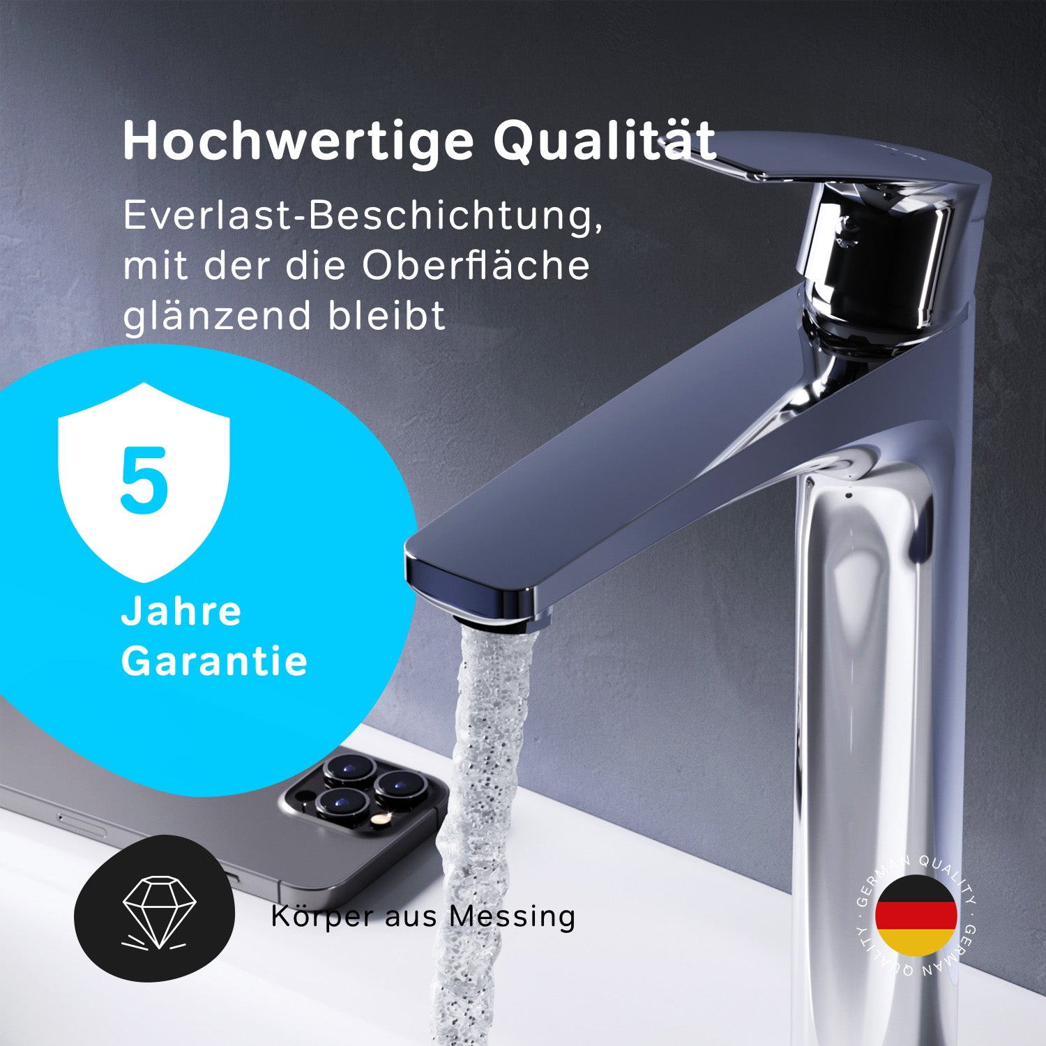 FGA92000 Gem Einhebel-Waschtischarmatur mit hohem Auslauf | Online Store von AM.PM