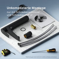 FGA92022 Bad Armatur Gem Waschtischarmatur mit hohem Auslauf Wasserhahn, Schwarz ampm-store.de