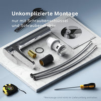 FGA92200 Bad Armatur Gem Waschtischarmatur Hoch mit Klick-Ablaufgarnitur Wasserhahn ampm-store.de
