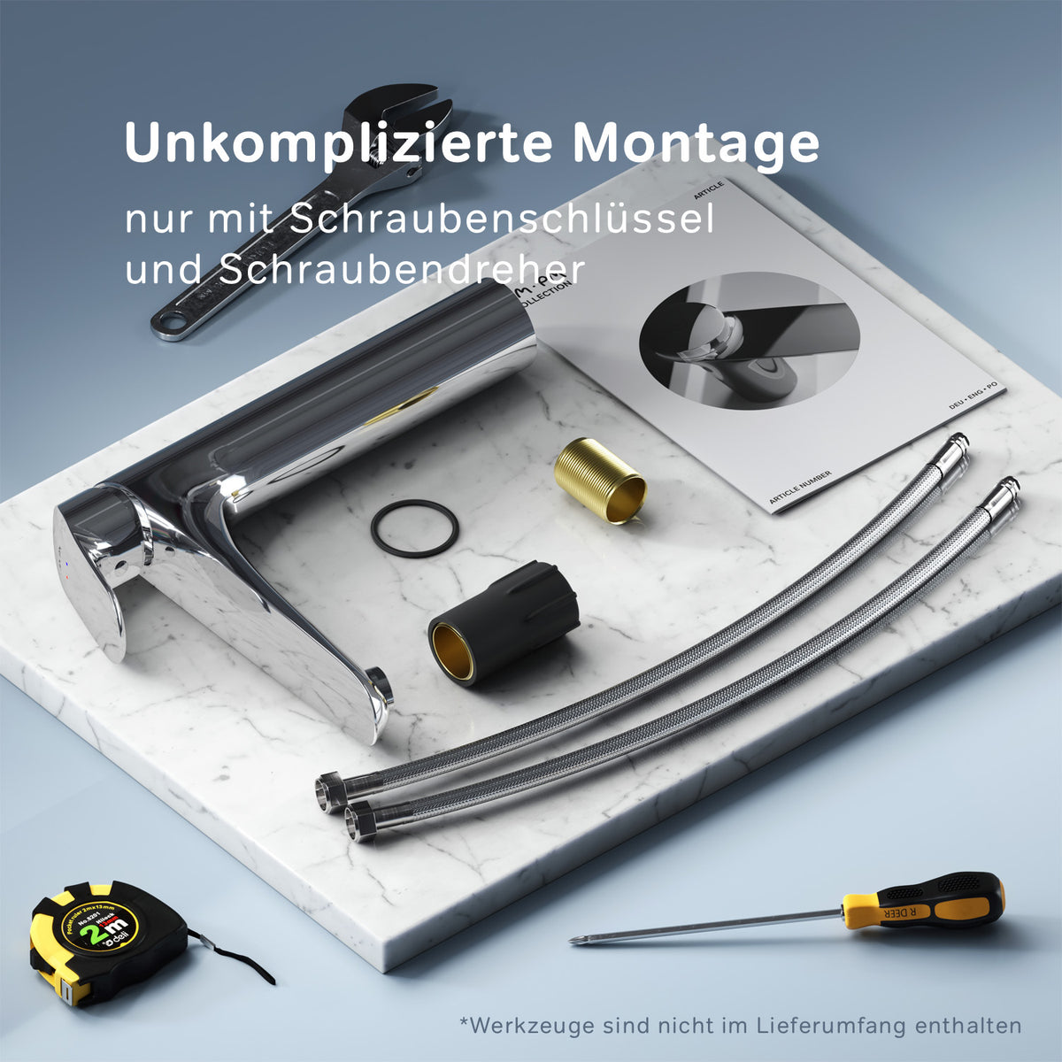 FLA92000 Bad Armatur Like Waschtischarmatur mit hohem Auslauf Wasserhahn ampm-store.de