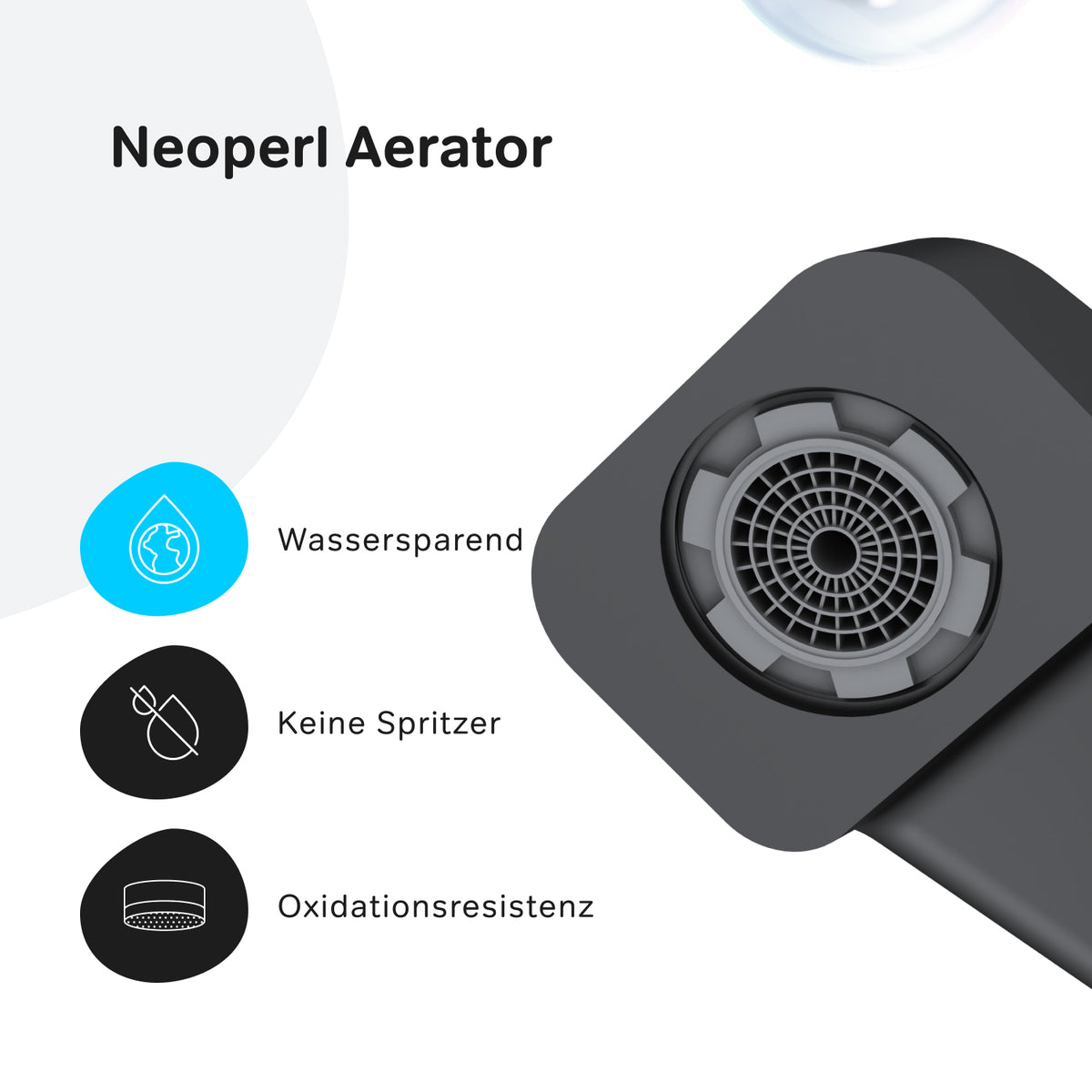 Robinet de lavabo Flash, noir–FNA02122