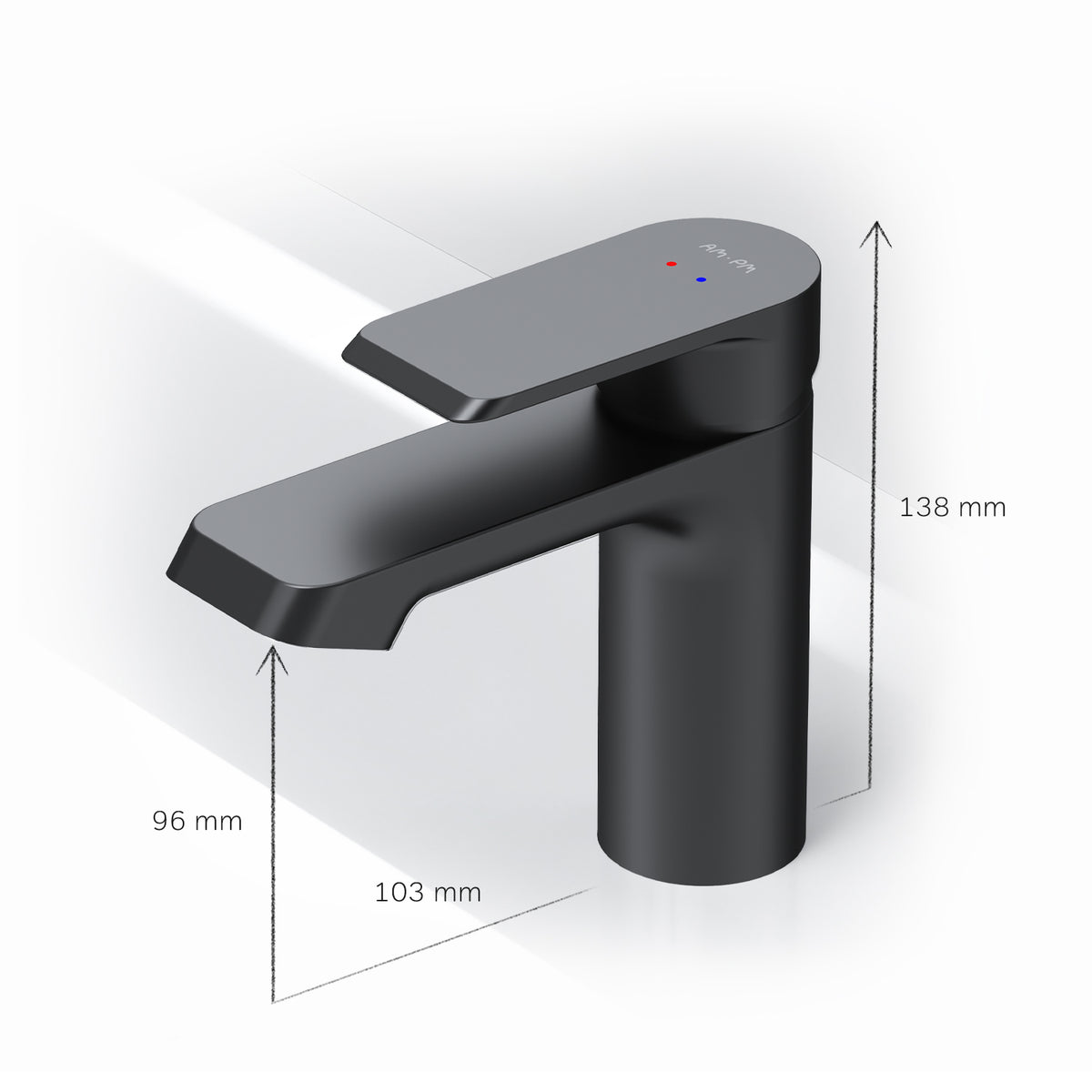 Robinet de lavabo Flash, noir–FNA02122
