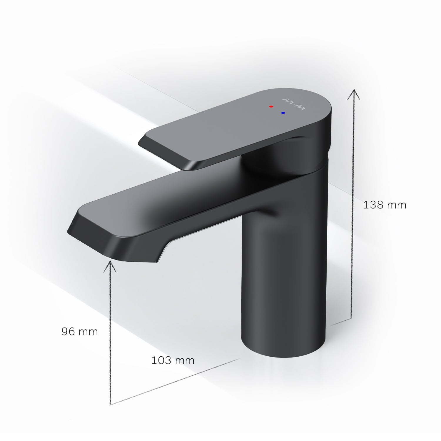 Robinet de salle de bain Flash FNA02122, noir