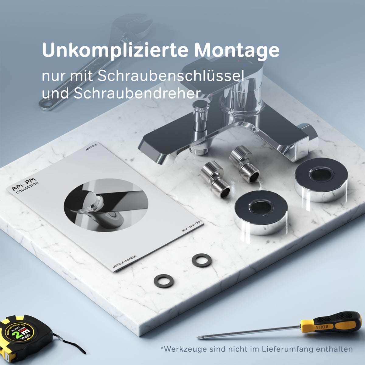 FNA10000 Wannenarmatur Flash Mischbatterie Badewanne Wasserhahn Bad ampm-store.de