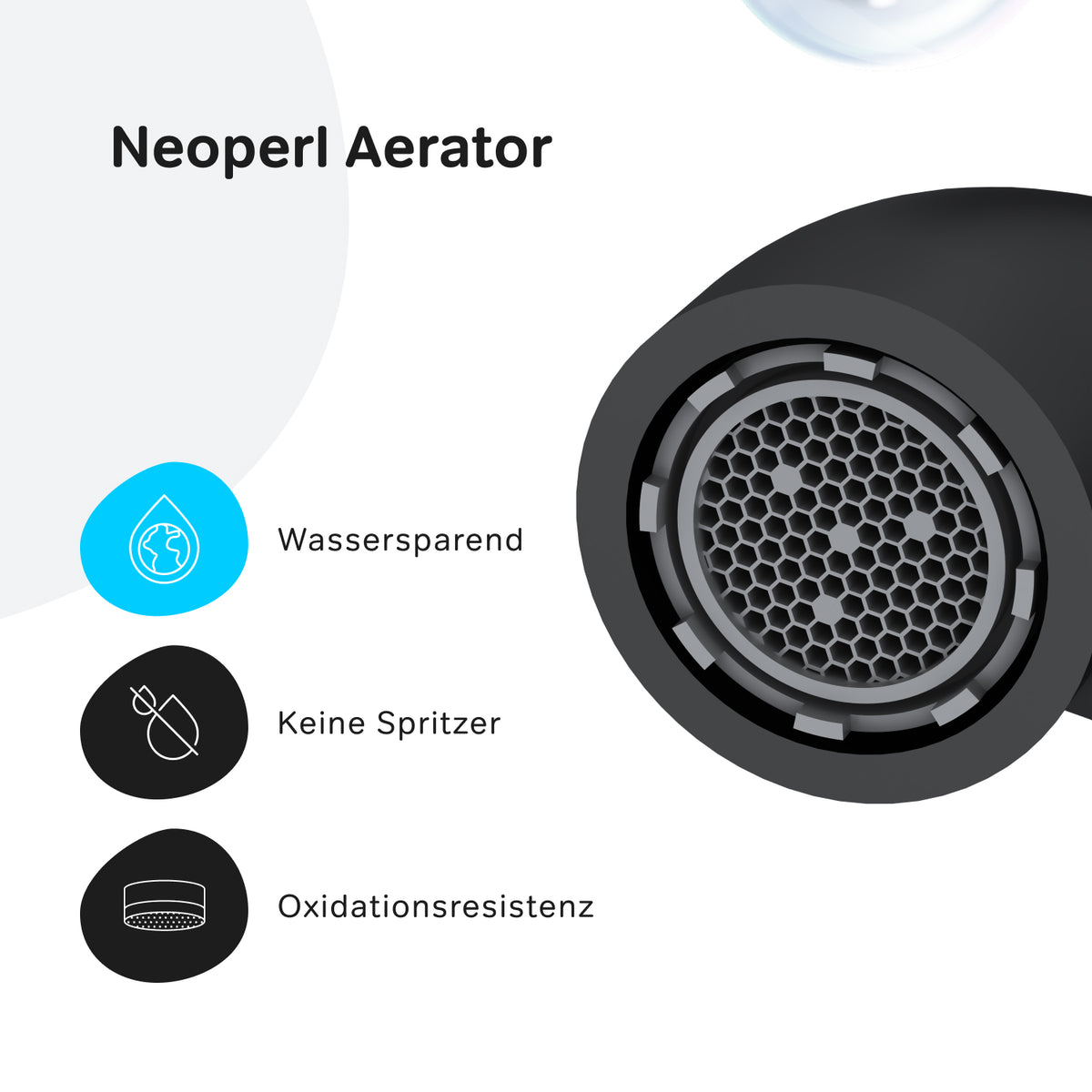 Robinet mitigeur de lavabo Spike, noir–FPA02122