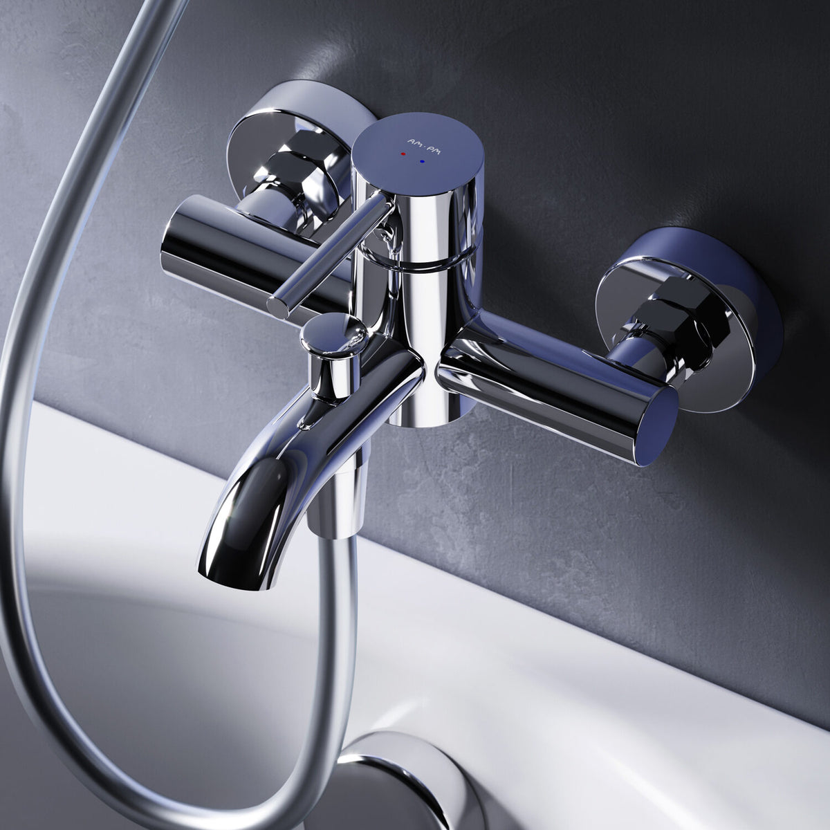 FPA10000 Wannenarmatur Spike Mischbatterie Badewanne Wasserhahn Bad ampm-store.de