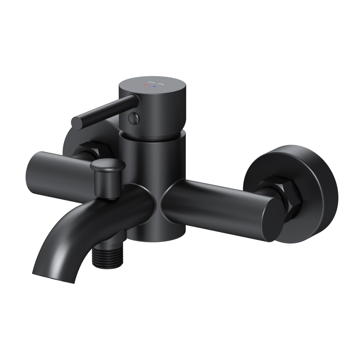 FPA10022 Wannenarmatur Spike Mischbatterie Badewanne Wasserhahn Bad Schwarz