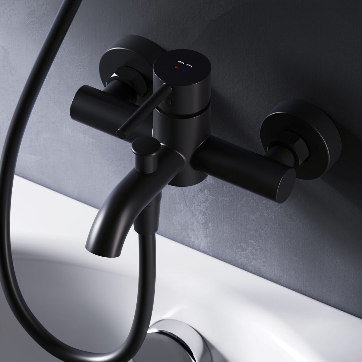 Robinet de baignoire Spike, noir–FPA10022