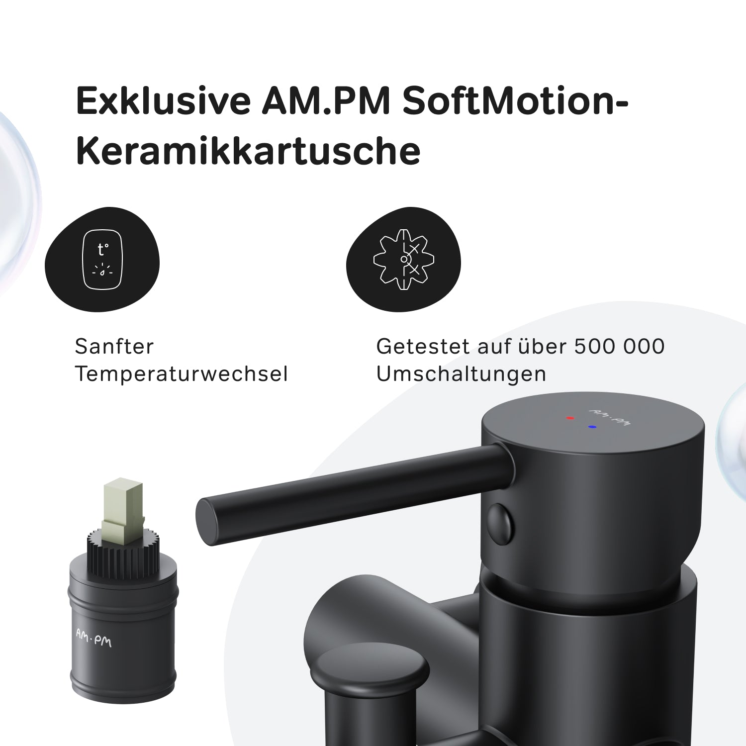 FPA10022 Wannenarmatur Spike Mischbatterie Badewanne Wasserhahn Bad Schwarz