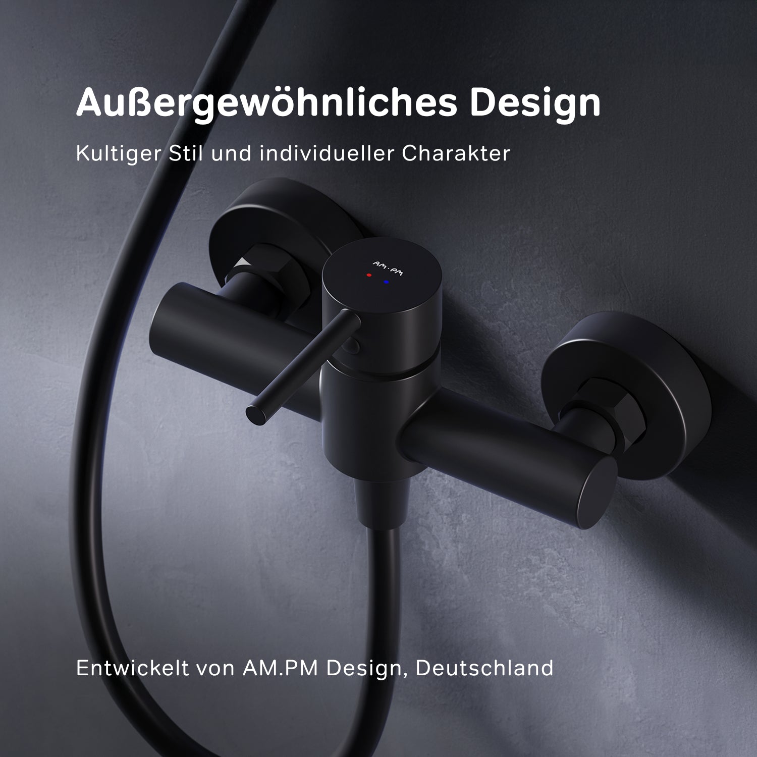 FPA20022 Duscharmatur Spike Brausearmatur Mischbatterie Dusche Schwarz