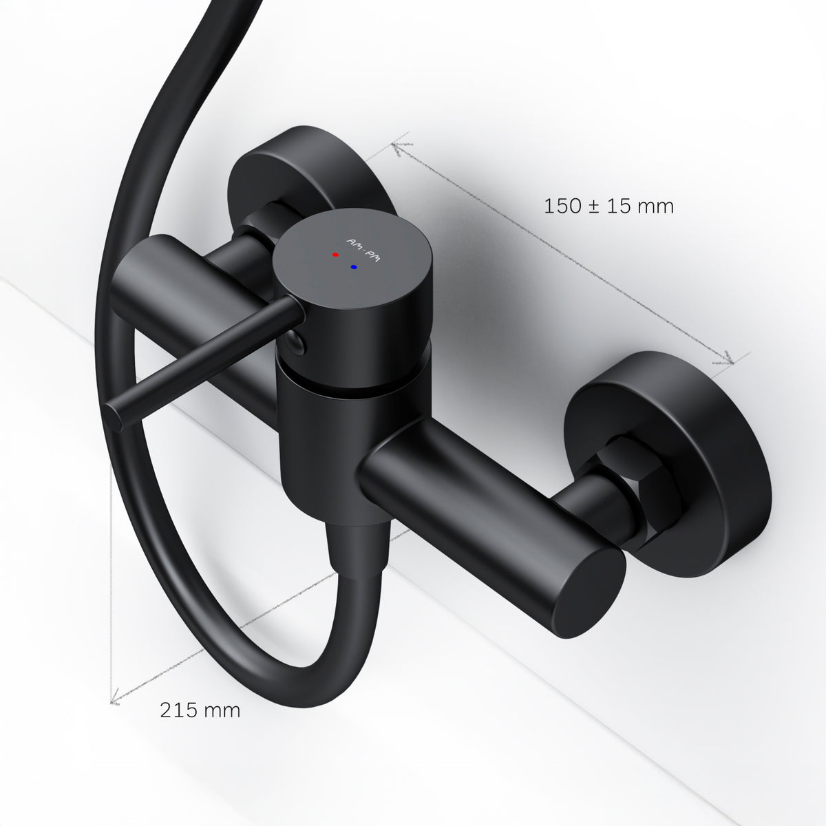 Robinet de douche Spike, noir–FPA20022