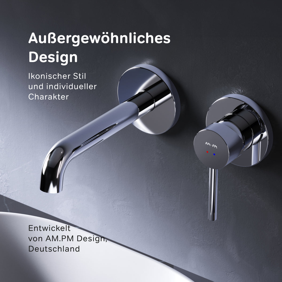 Mitigeur de lavabo encastré Spike pour montage mural–FPA72600