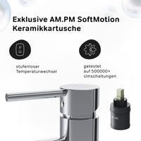 FPA82100 Bad Armatur Spike Waschtischarmatur mit Klick-Ablaufgarnitur Wasserhahn ampm-store.de