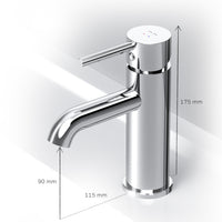 FPA82100 Bad Armatur Spike Waschtischarmatur mit Klick-Ablaufgarnitur Wasserhahn ampm-store.de
