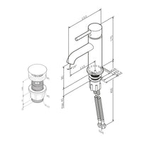 FPA82100 Bad Armatur Spike Waschtischarmatur mit Klick-Ablaufgarnitur Wasserhahn ampm-store.de