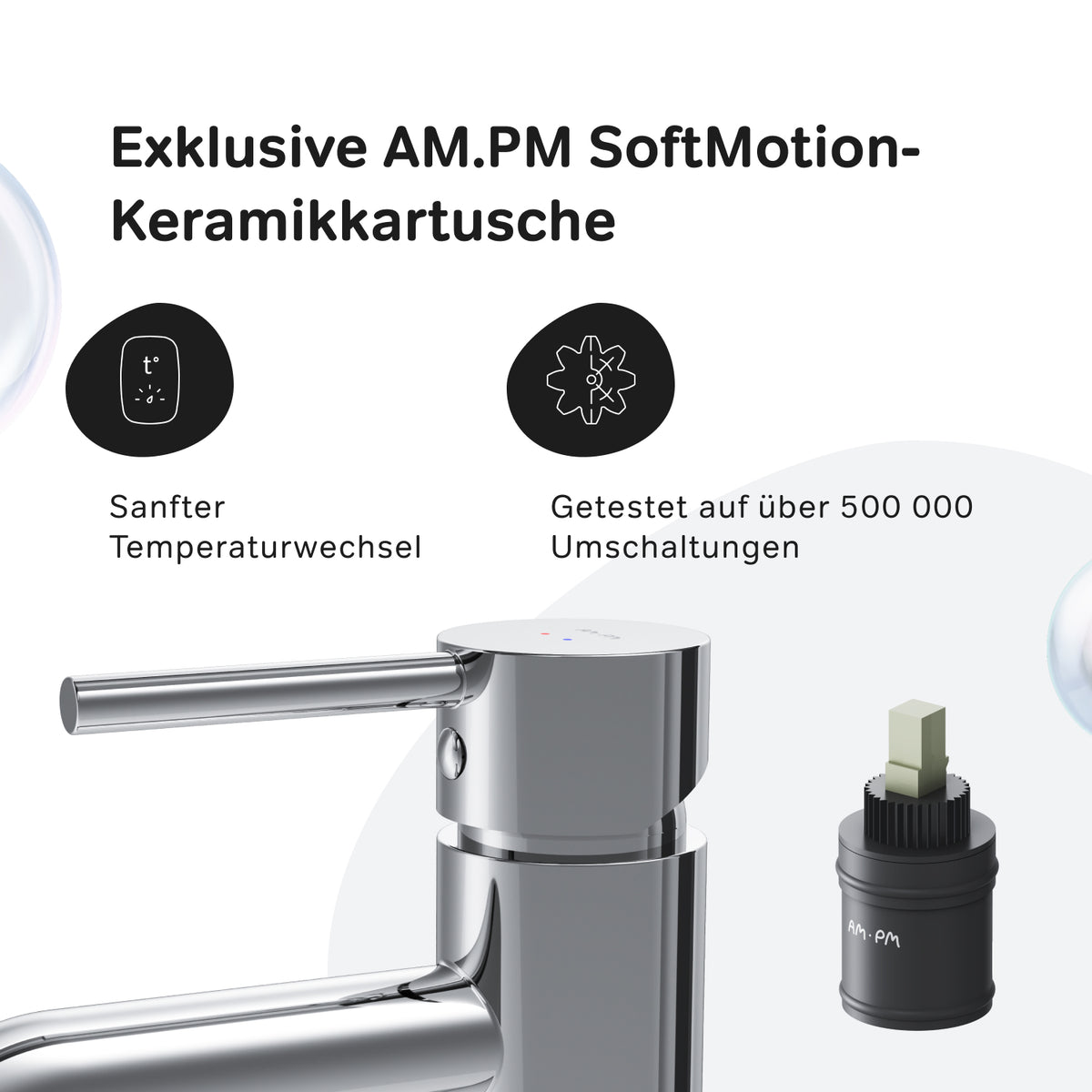 FPA92000 Bad Armatur Spike Waschtischarmatur mit hohem Auslauf Wasserhahn ampm-store.de