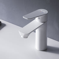 FTA02133 Bad Armatur Hit Waschtischarmatur S-Größe Wasserhahn, Weiß ampm-store.de
