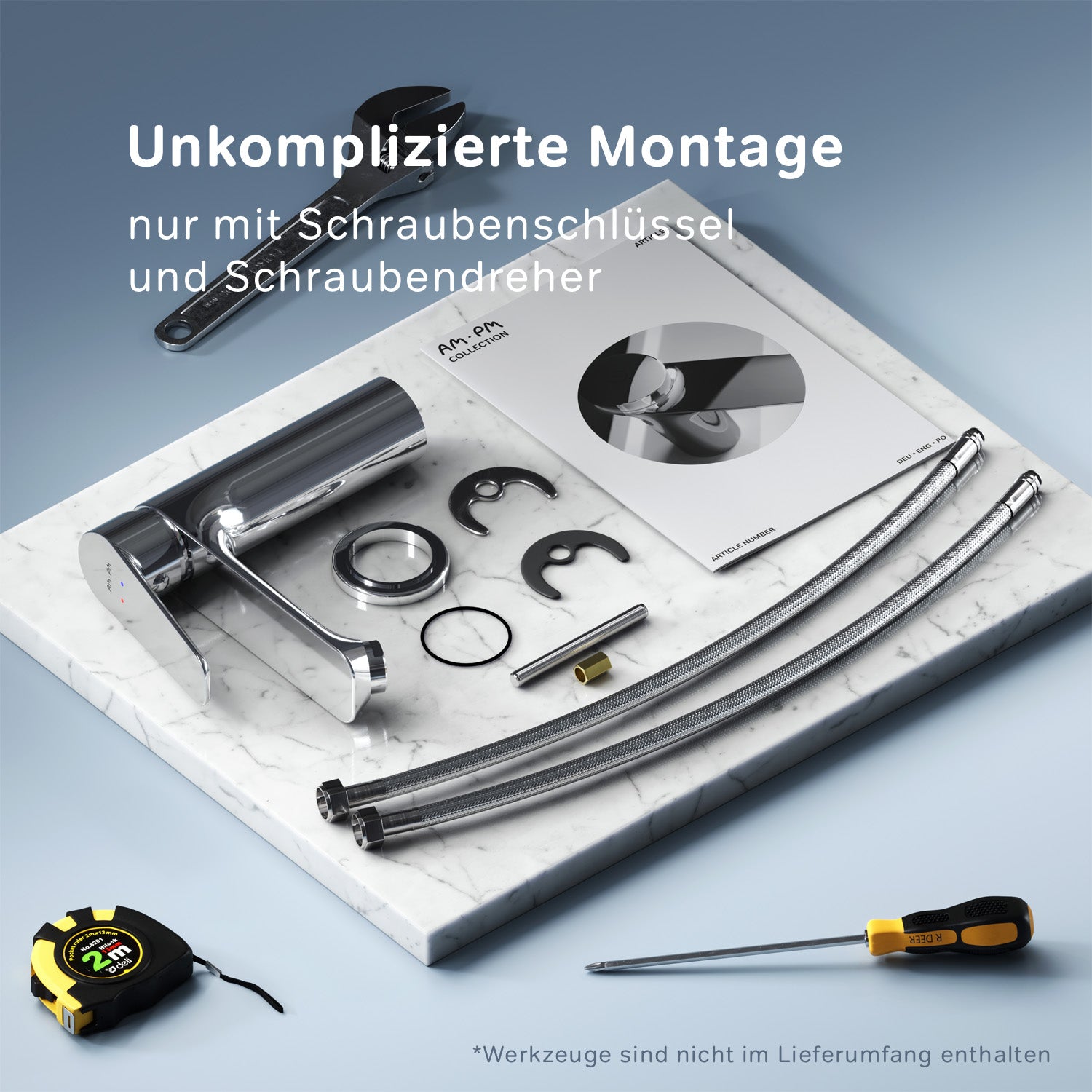 FTA02200 Bad Armatur Hit Waschtischarmatur M-Größe Wasserhahn ampm-store.de
