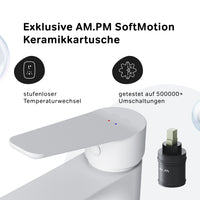 FTA02233 Bad Armatur Hit Waschtischarmatur M-Größe Wasserhahn, Weiß ampm-store.de