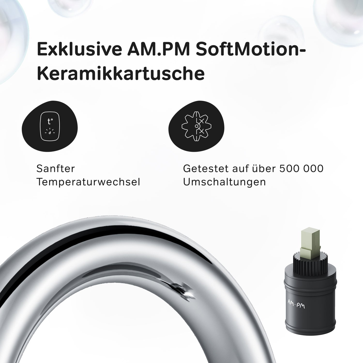 FTA02700 Bad Armatur Hit Waschtischarmatur mit drehbarem Auslauf Wasserhahn ampm-store.de
