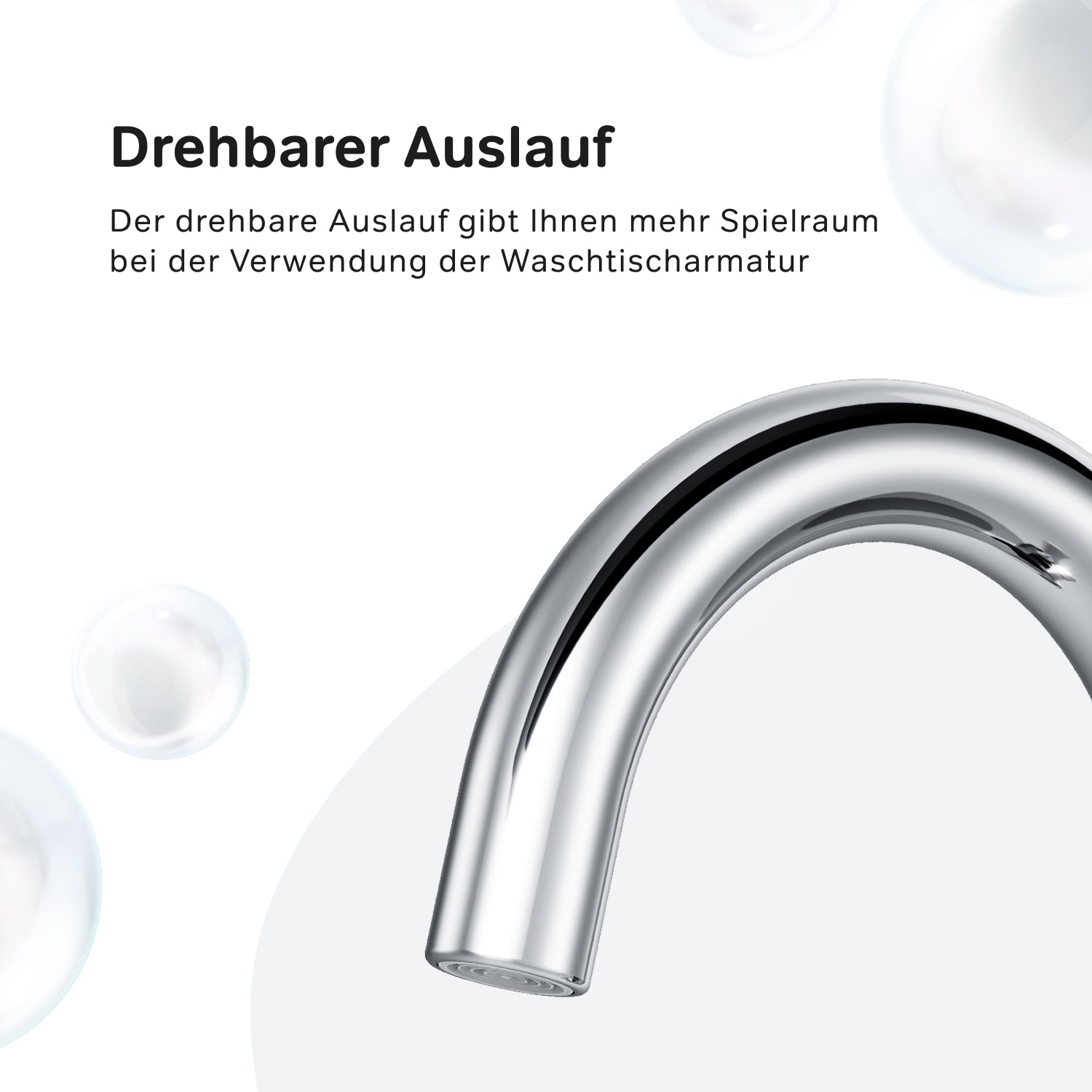 FTA02700 Bad Armatur Hit Waschtischarmatur mit drehbarem Auslauf Wasserhahn ampm-store.de