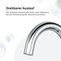 FTA02700 Bad Armatur Hit Waschtischarmatur mit drehbarem Auslauf Wasserhahn ampm-store.de