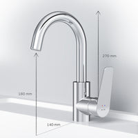 FTA02700 Bad Armatur Hit Waschtischarmatur mit drehbarem Auslauf Wasserhahn ampm-store.de
