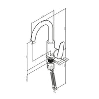 FTA02700 Bad Armatur Hit Waschtischarmatur mit drehbarem Auslauf Wasserhahn ampm-store.de