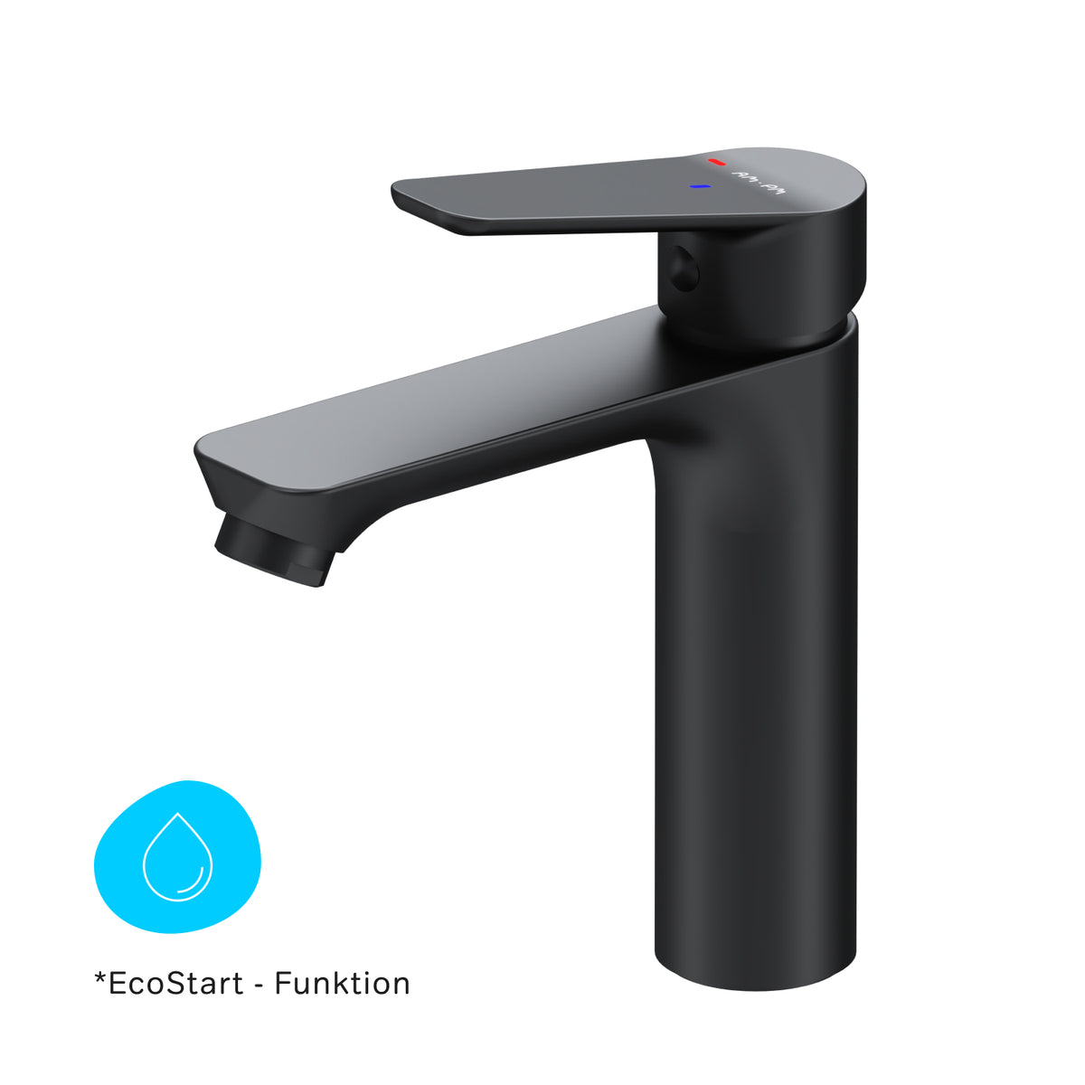 Robinet mitigeur de lavabo Hit avec EcoStart, noir–FTA02822