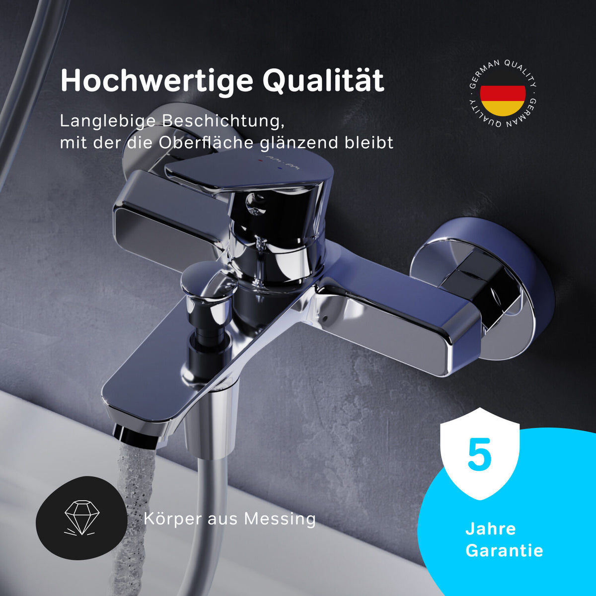 FTA10000 Wannenarmatur Hit Mischbatterie Badewanne Wasserhahn Bad ampm-store.de