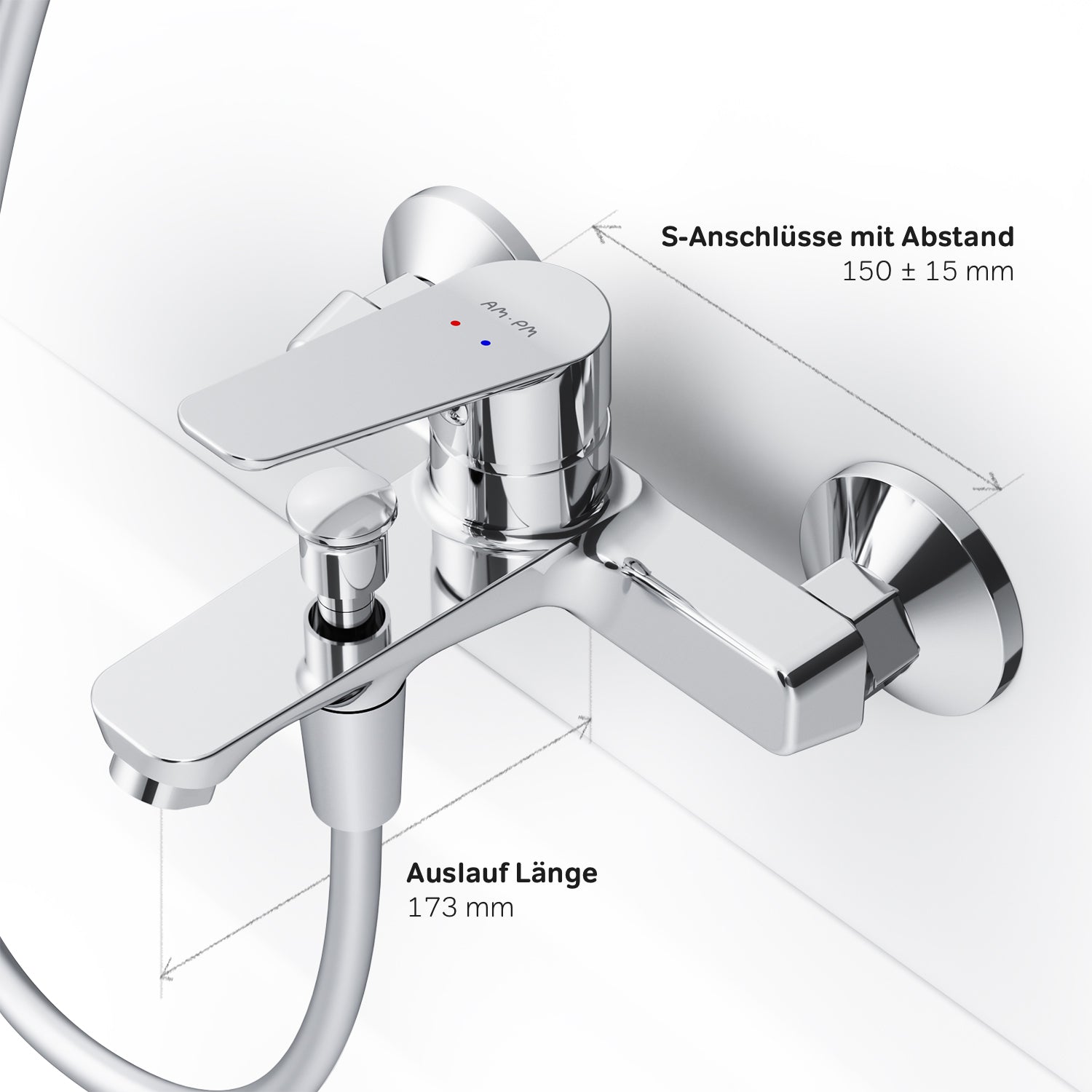 FTA10000 Wannenarmatur Hit Mischbatterie Badewanne Wasserhahn Bad ampm-store.de