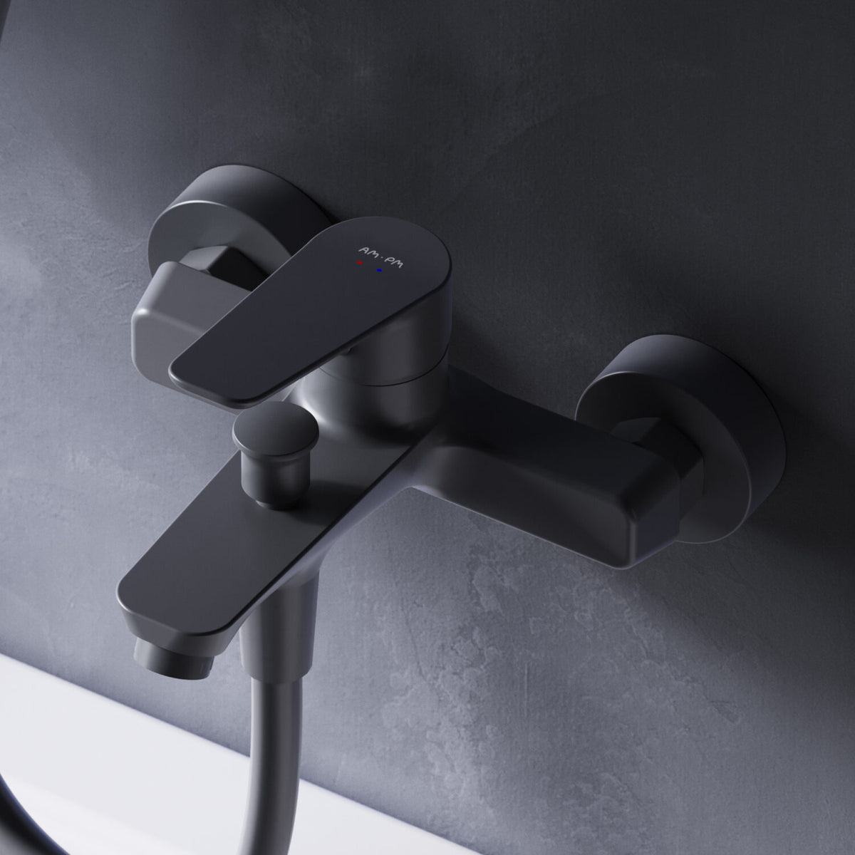 FTA10022 Wannenarmatur Hit Mischbatterie Badewanne Wasserhahn Bad, Schwarz ampm-store.de