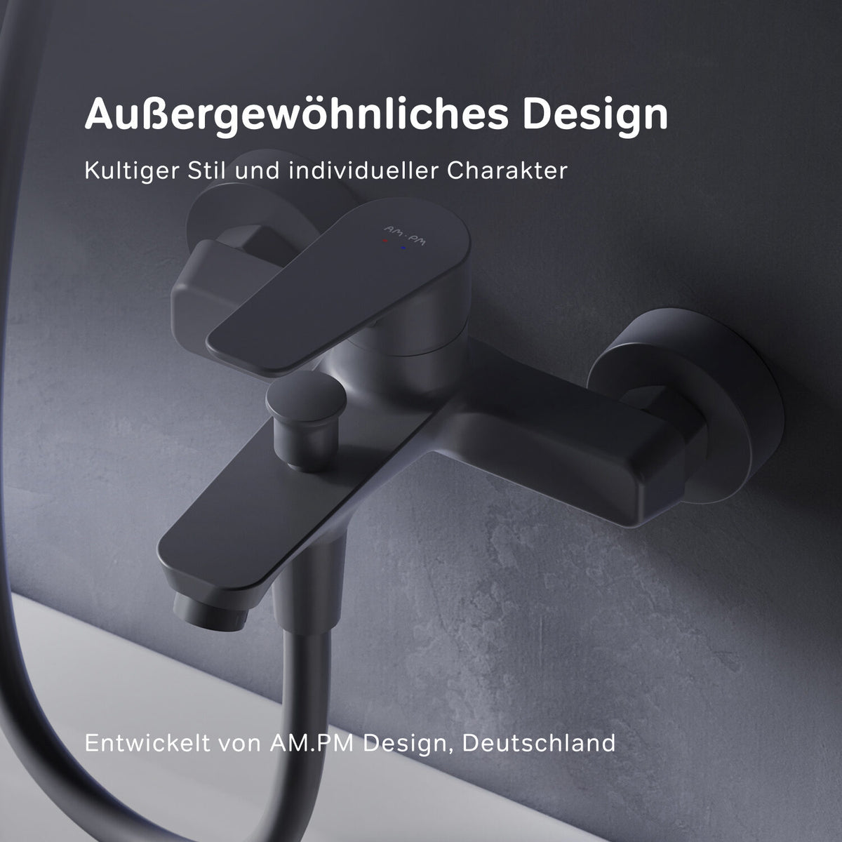 FTA10022 Wannenarmatur Hit Mischbatterie Badewanne Wasserhahn Bad, Schwarz ampm-store.de