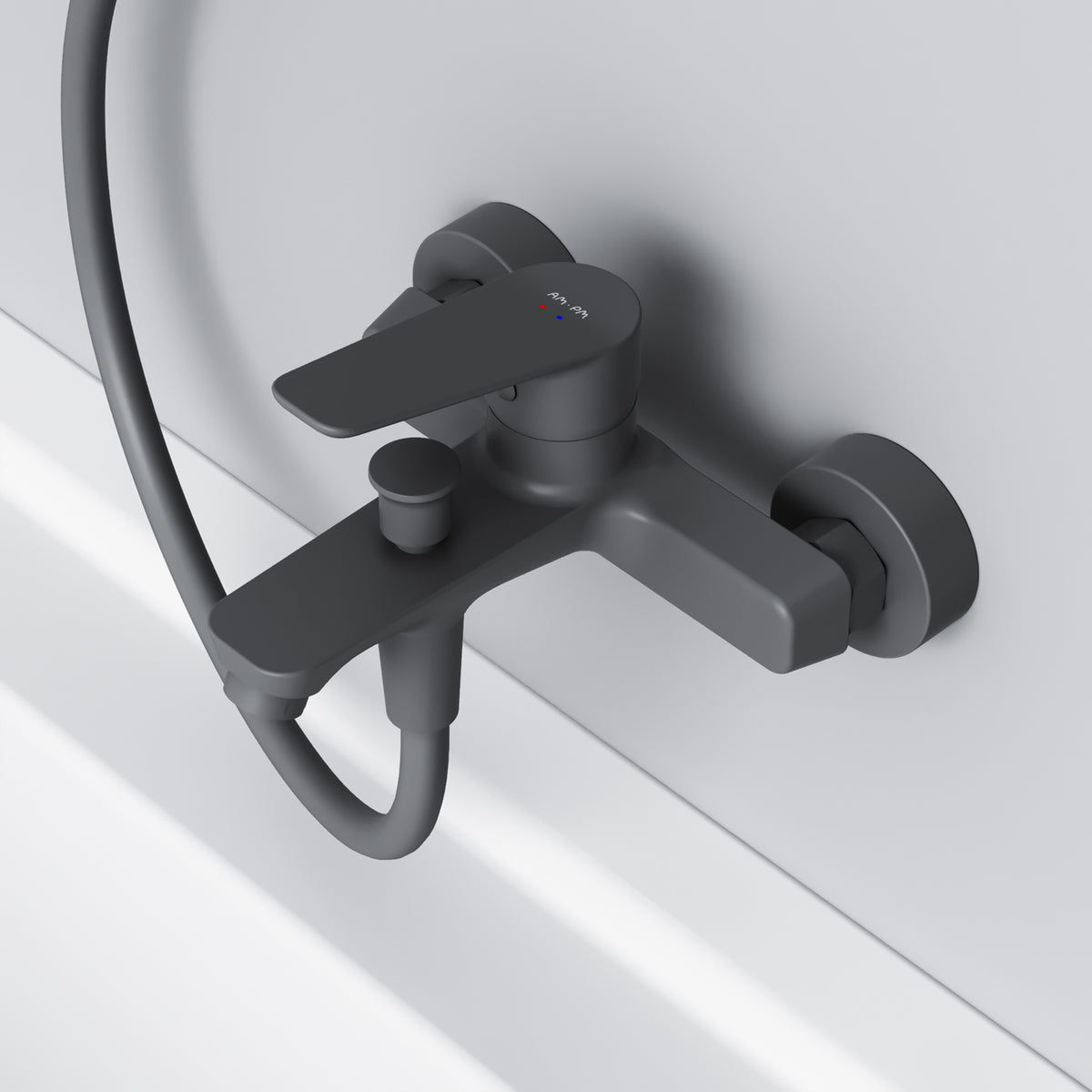 FTA10022 Wannenarmatur Hit Mischbatterie Badewanne Wasserhahn Bad, Schwarz ampm-store.de