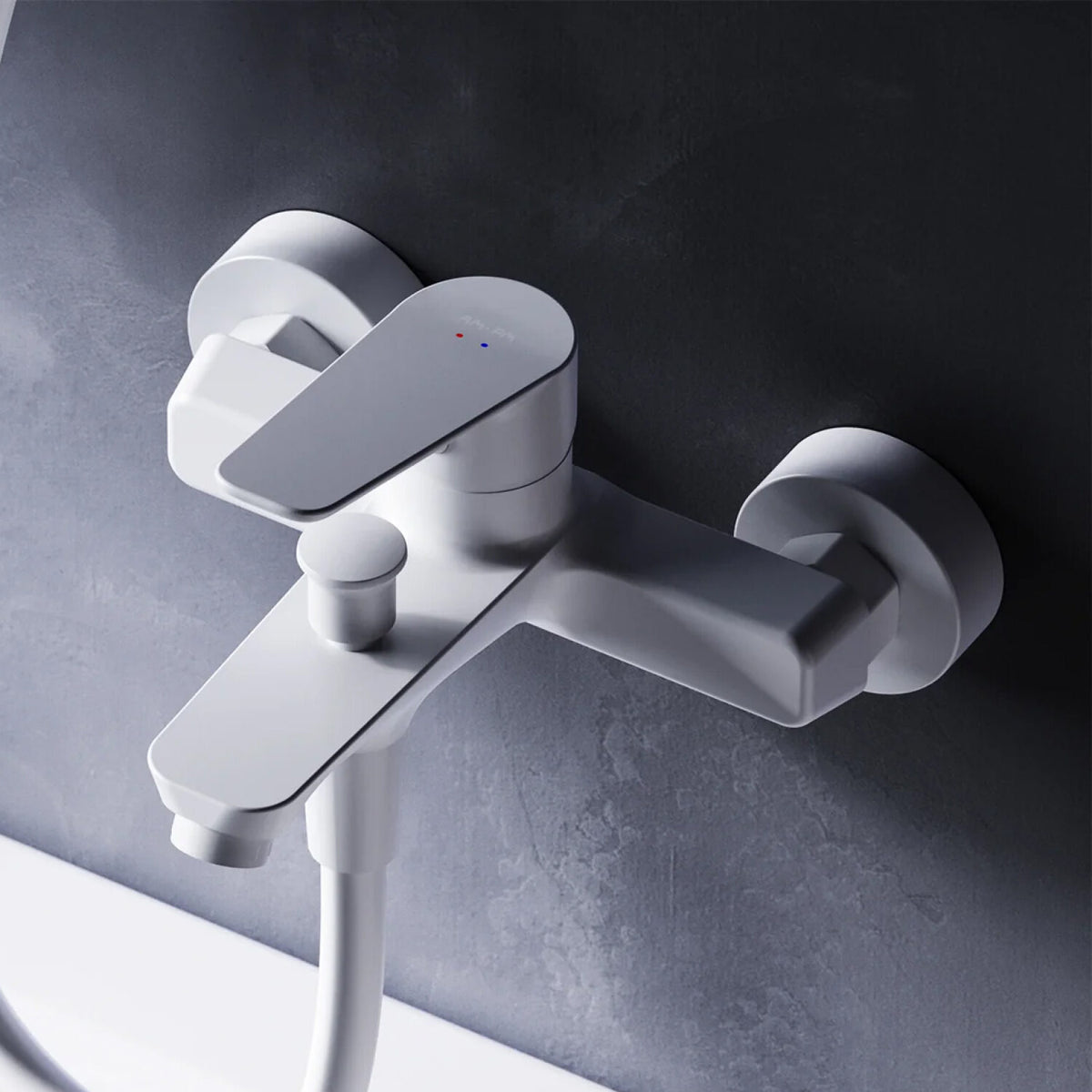FTA10033 Wannenarmatur Hit Mischbatterie Badewanne Wasserhahn Bad, Weiß ampm-store.de