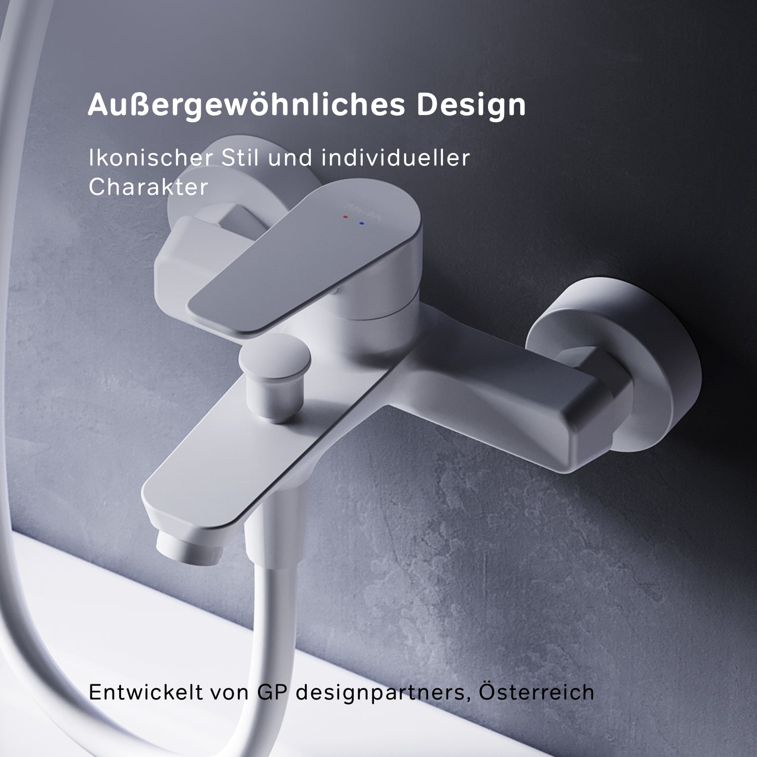 FTA10033 Wannenarmatur Hit Mischbatterie Badewanne Wasserhahn Bad, Weiß ampm-store.de