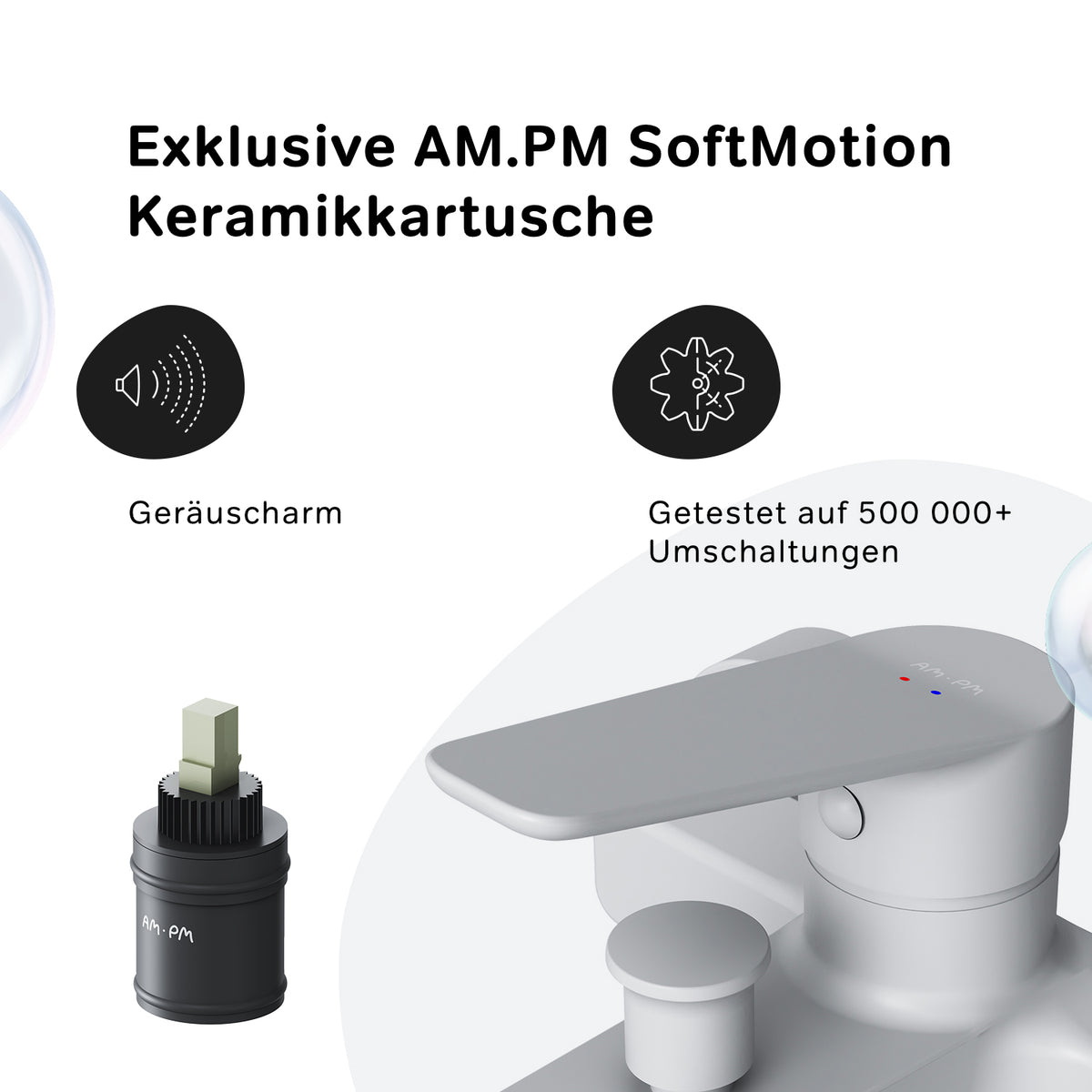 FTA10033 Wannenarmatur Hit Mischbatterie Badewanne Wasserhahn Bad, Weiß ampm-store.de