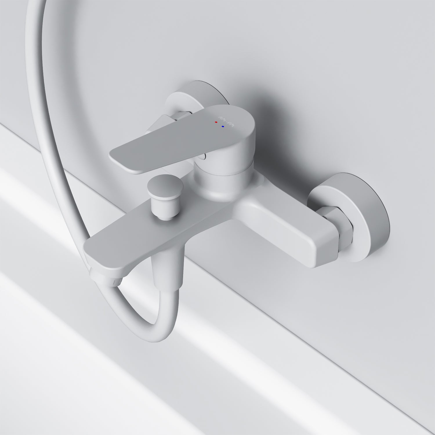 FTA10033 Wannenarmatur Hit Mischbatterie Badewanne Wasserhahn Bad, Weiß ampm-store.de