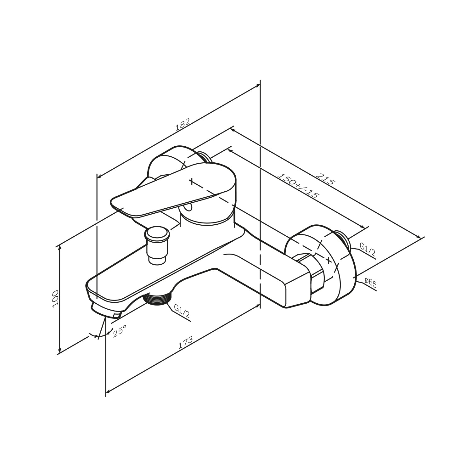 FTA15000 Wannenarmatur mit Handbrause und Halter Hit Mischbatterie Badewanne Wasserhahn Bad ampm-store.de