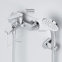 FTA15000 Wannenarmatur mit Handbrause und Halter Hit Mischbatterie Badewanne Wasserhahn Bad ampm-store.de