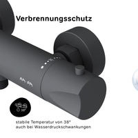 FTA40022 Hit Thermostat Duscharmatur, Schwarz | Online Store von AM.PM