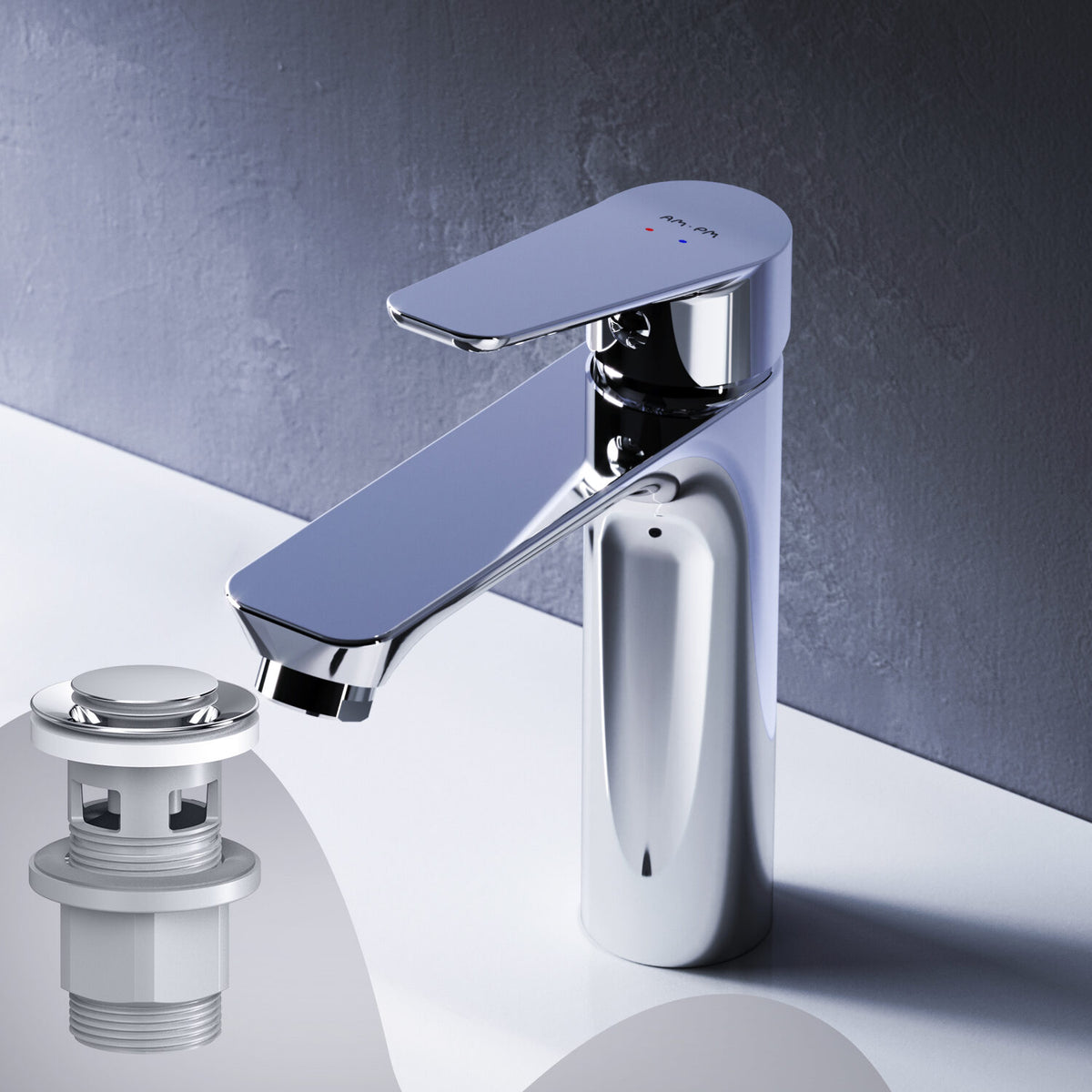 FTA82100 Bad Armatur Hit Waschtischarmatur S-Größe mit Klick-Ablaufgarnitur Wasserhahn ampm-store.de