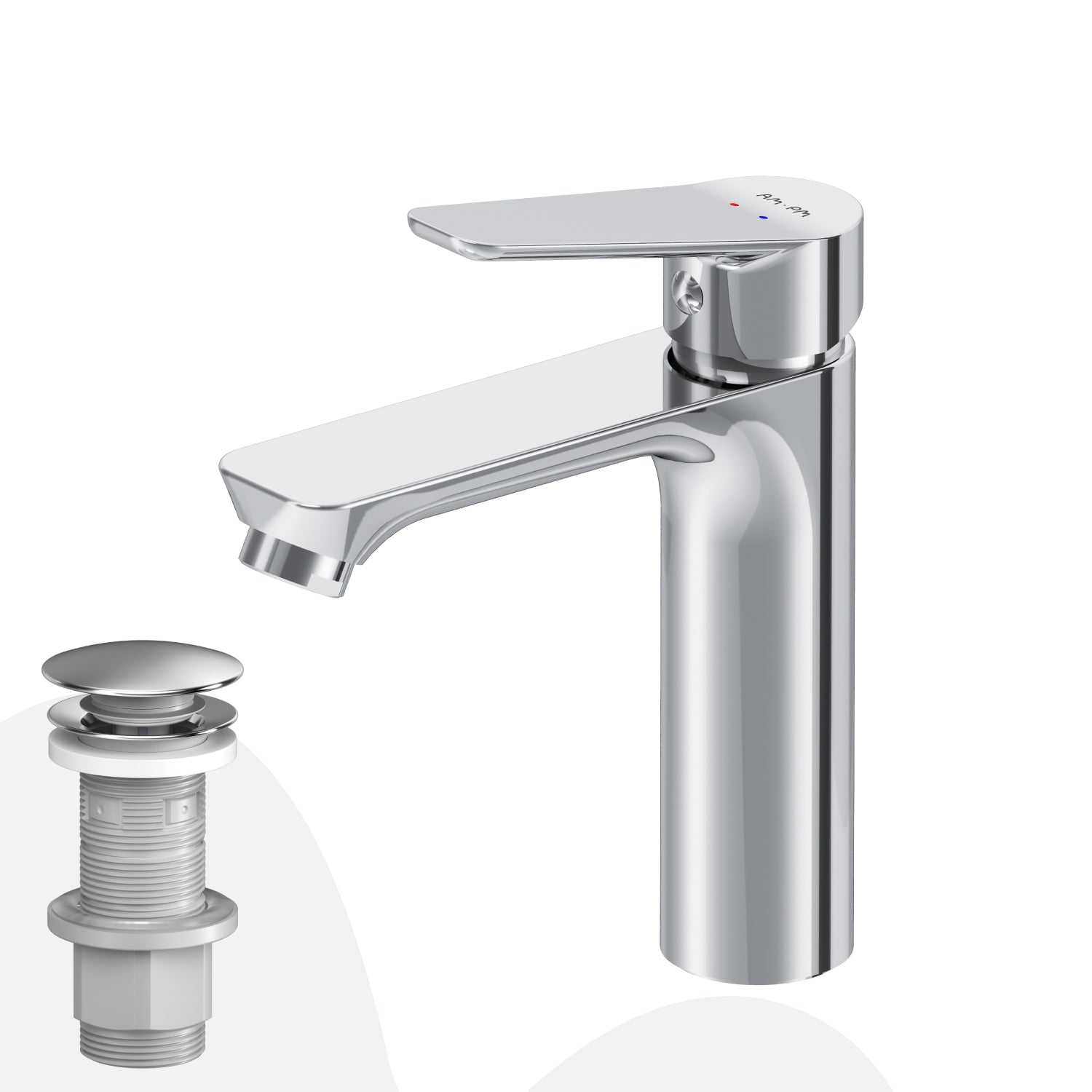 FTA82100 Bad Armatur Hit Waschtischarmatur S-Größe mit Klick-Ablaufgarnitur Wasserhahn ampm-store.de