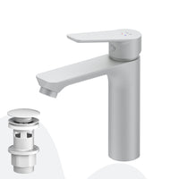 FTA82133 Bad Armatur Hit Waschtischarmatur S-Größe mit Klick-Ablaufgarnitur Wasserhahn, Weiß ampm-store.de