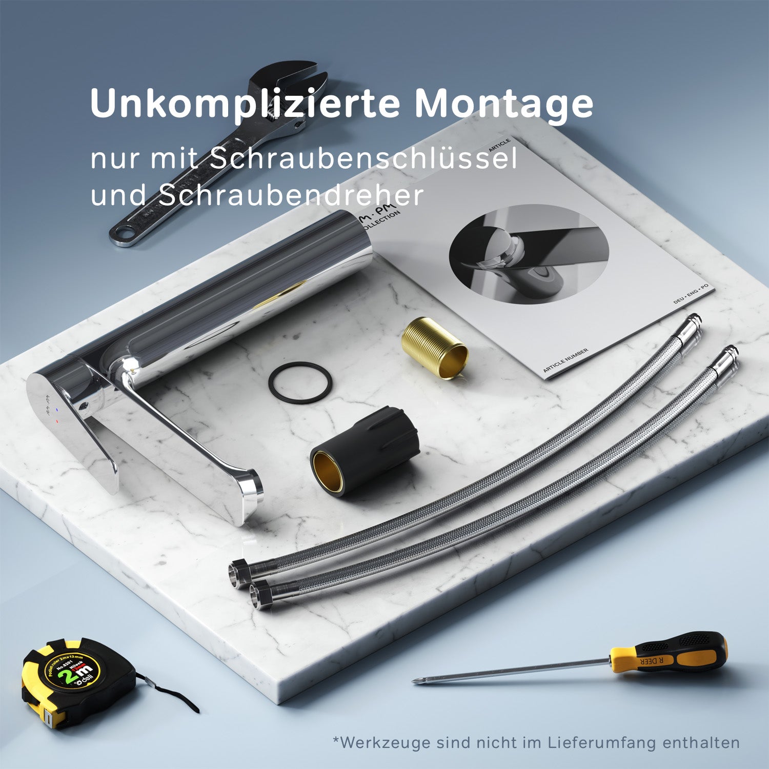 FTA92000 Bad Armatur Hit Waschtischarmatur mit hohem Auslauf Wasserhahn ampm-store.de