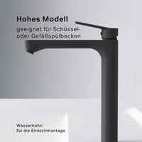 FTA92022 Hit Einhebel-Waschtischarmatur mit hohem Auslauf, schwarz | Online Store von AM.PM