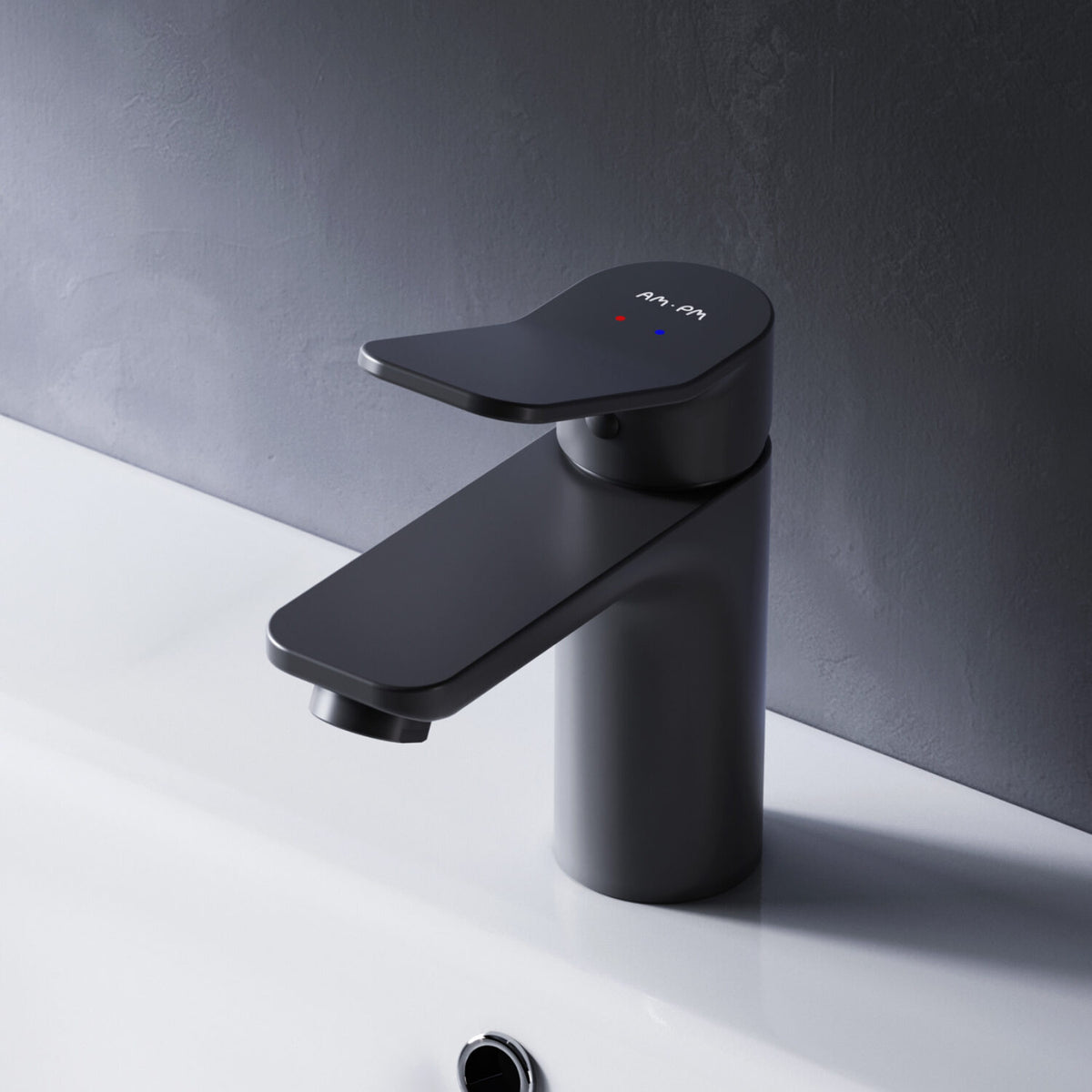 FXA02122 Bad Armatur X-Joy Waschtischarmatur Wasserhahn, Schwarz ampm-store.de
